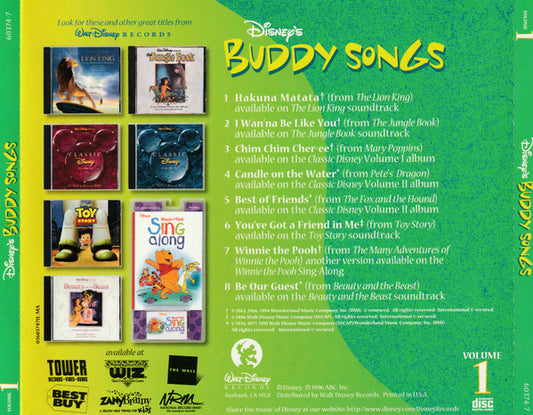 Various : Disney's Buddy Songs, Volume 1 (CD, Comp)