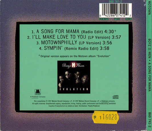 Boyz II Men : A Song For Mama (CD, Single, Ltd)