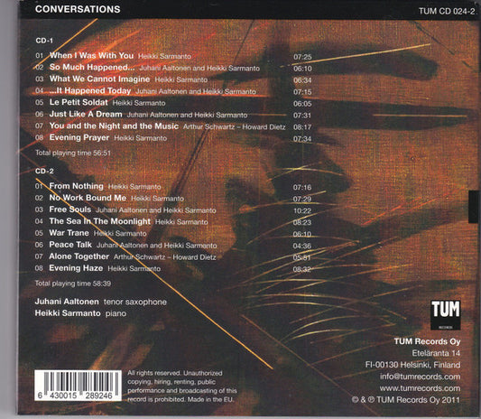 Juhani Aaltonen And Heikki Sarmanto : Conversations (2xCD, Album)