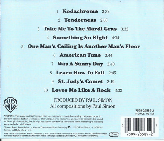 Paul Simon : There Goes Rhymin' Simon (CD, RE)