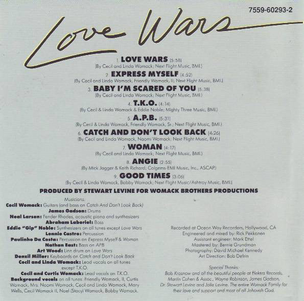 Womack & Womack : Love Wars (CD, Album)