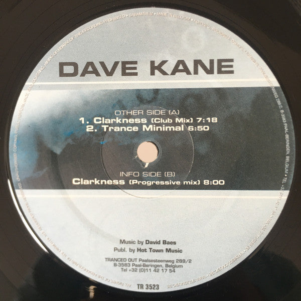 Dave Kane : Clarkness (Remixes) (12")
