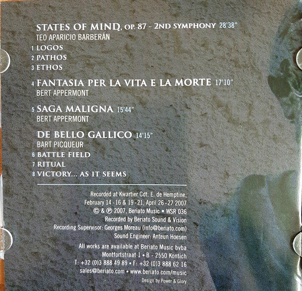 Royal Band Of The Belgian Guides*, Henrie Adams : States Of Mind (CD)