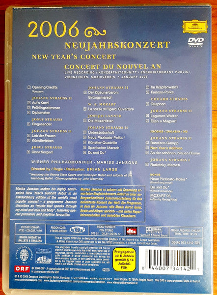 Wiener Philharmoniker • Mariss Jansons : Neujahrskonzert 2006 • New Year's Concert 2006 (DVD-V, Multichannel, NTSC)