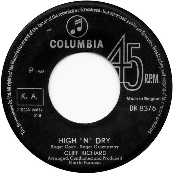 Cliff Richard : Congratulations (7", Single)