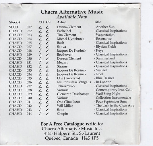 Erik Satie / Chacra Artists : Satie With Ocean Sounds - 3 Gymnopédies (CD)