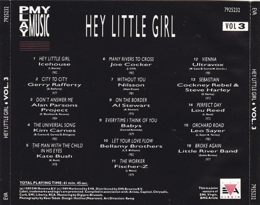 Various : Play My Music Vol 3 - Hey Little Girl (CD, Comp)