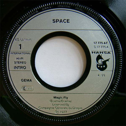 Space : Magic Fly (7", Single, Inj)