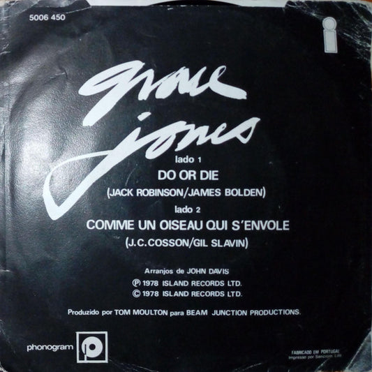 Grace Jones : Do Or Die (7", Single)
