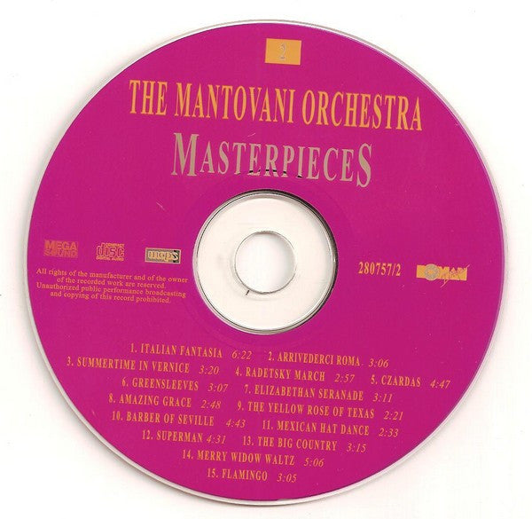 Mantovani And His Orchestra : Masterpieces (2xCD, Comp)