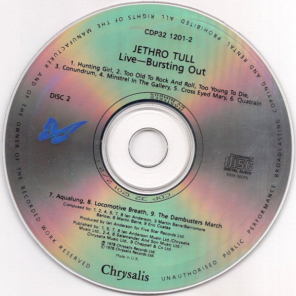 Jethro Tull : Live - Bursting Out (2xCD, Album, RE)