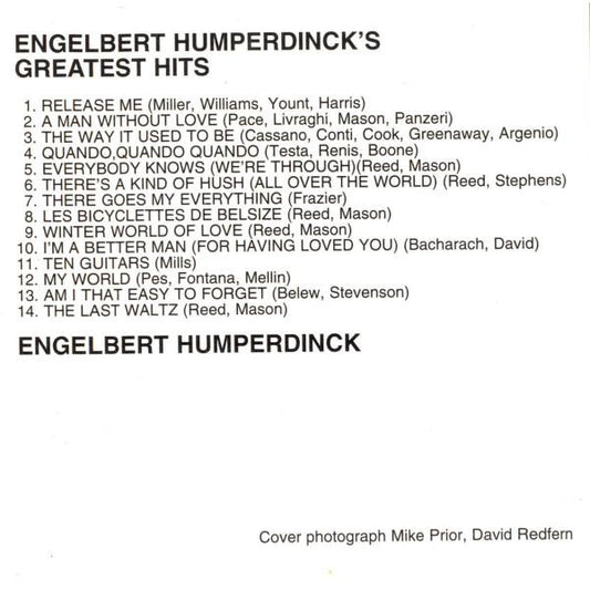 Engelbert Humperdinck : Engelbert Humperdinck's Greatest Hits (CD, Comp)