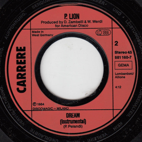 P. Lion : Dream (7", Single)