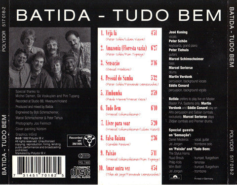 Batida : Tudo Bem (CD, Album)