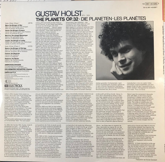 Holst*, Simon Rattle*, Philharmonia Orchestra • Ambrosian Singers* : The Planets (LP)