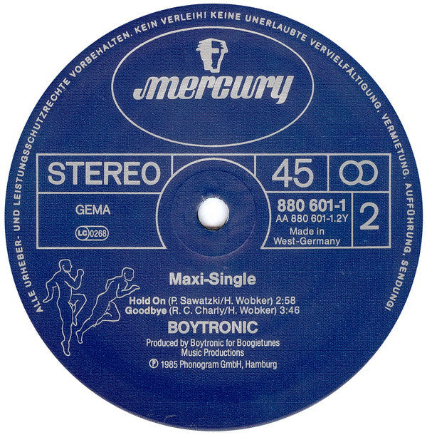 Boytronic : Hold On (12", Maxi)
