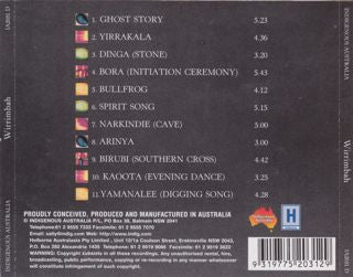 Ash Dargan : Wirrimbah (Exotic Rhythms And Songs From Aboriginal Australia) (CD, Album)