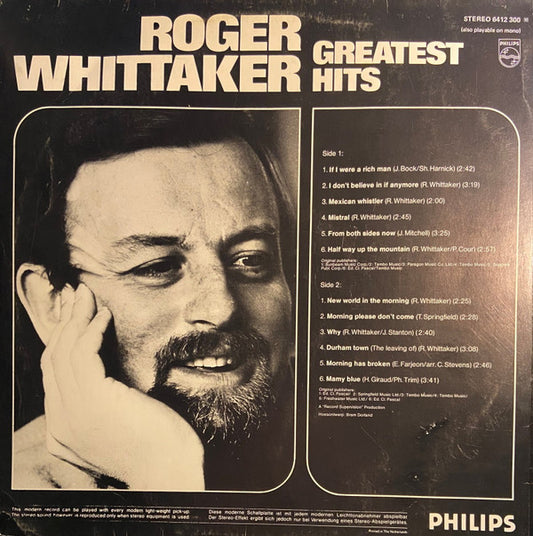 Roger Whittaker : Greatest Hits (LP, Comp)
