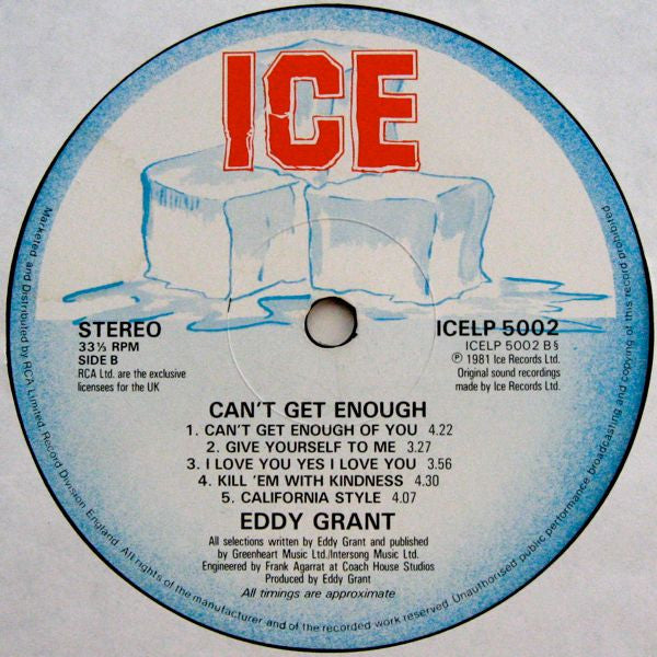 Eddy Grant : Can't Get Enough (LP, Album)