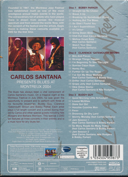 Carlos Santana : Carlos Santana Presents Blues At Montreux 2004 (3xDVD-V, PAL)