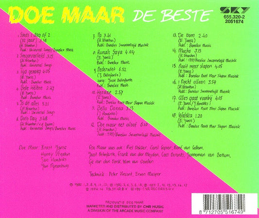 Doe Maar : De Beste (CD, Comp, RE)