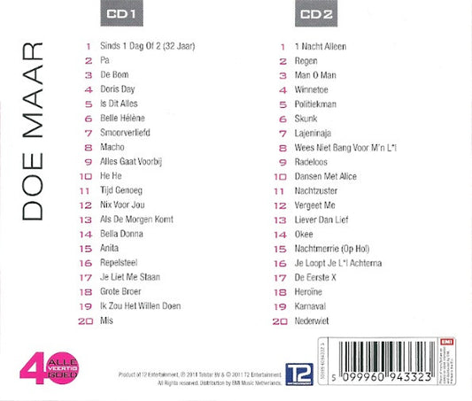 Doe Maar : Alle 40 Goed - Doe Maar (2xCD, Comp)