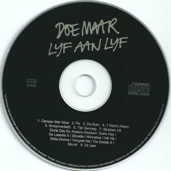 Doe Maar : Lijf Aan Lijf (2xCD, Album, RE, RM, Wit)