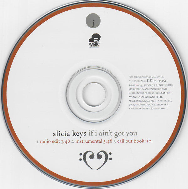 Alicia Keys : If I Ain't Got You (CD, Single, Promo)