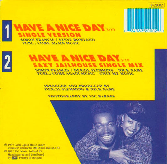 2 The Core : Have A Nice Day (CD, Single, Car)