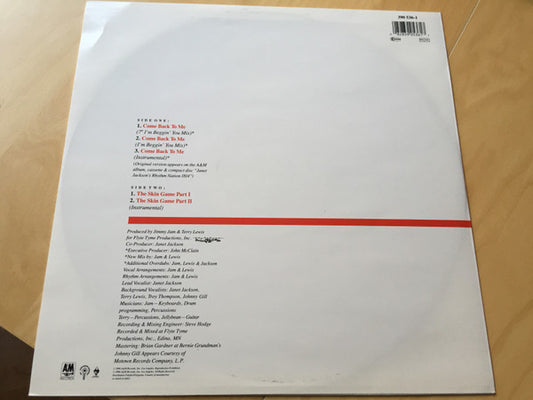 Janet Jackson : Come Back To Me (12")