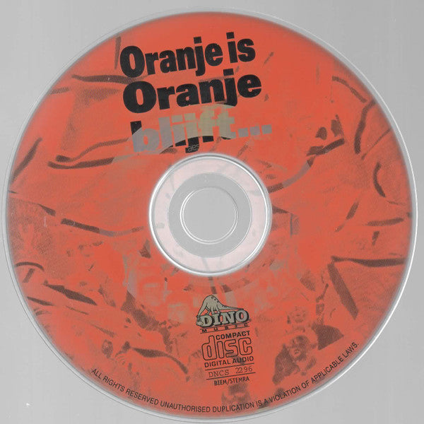 Peter Koelewijn : Oranje Is Oranje Blijft... (CD, Single)
