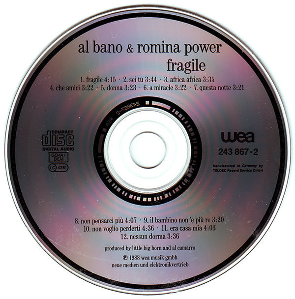 Al Bano & Romina Power : Fragile (CD, Album)