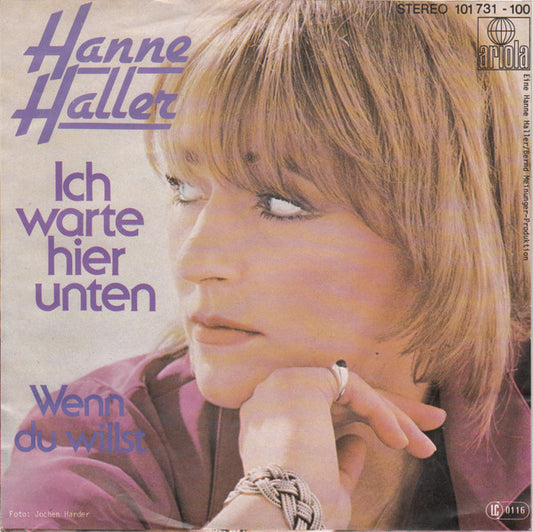 Hanne Haller : Ich Warte Hier Unten (7", Single)