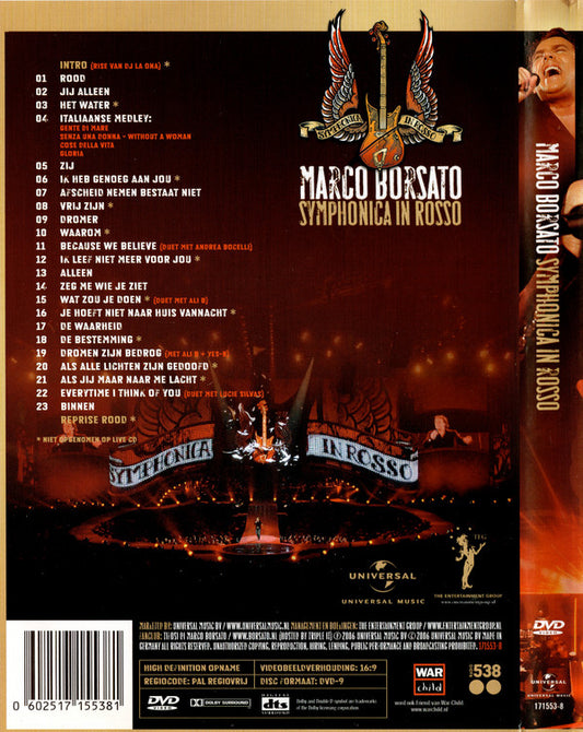 Marco Borsato : Symphonica In Rosso (DVD-V, PAL + CD + S/Edition)