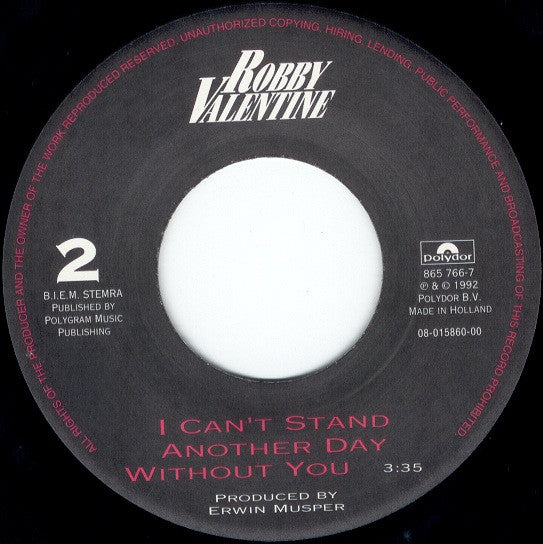 Robby Valentine : I Believe In You (7", Single)