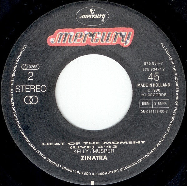 Zinatra : Two Sides Of Love (7", Single)