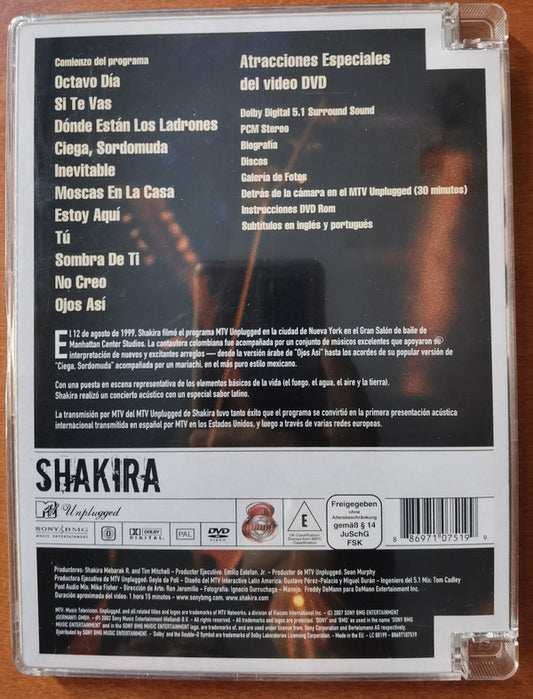 Shakira : MTV Unplugged (DVD-V, RE, PAL)