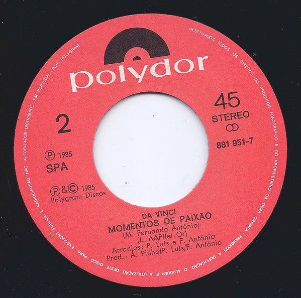 Da Vinci (3) : Shock Waves No Meu Video (7", Single)