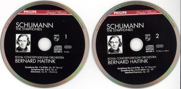 Robert Schumann - Bernard Haitink, Concertgebouworkest : The Symphonies (2xCD, Comp)