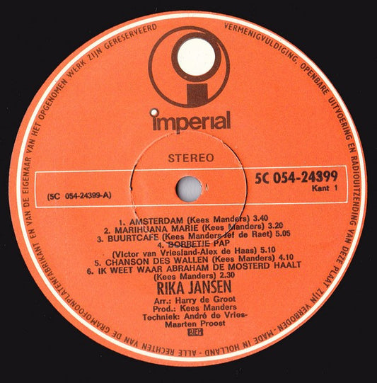 Rika Jansen : Rika Jansen (LP, Album)