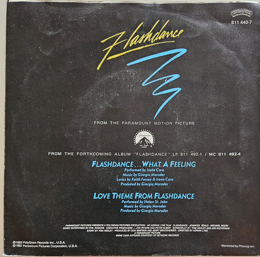Irene Cara : Flashdance... What A Feeling (7", Single, Mis)