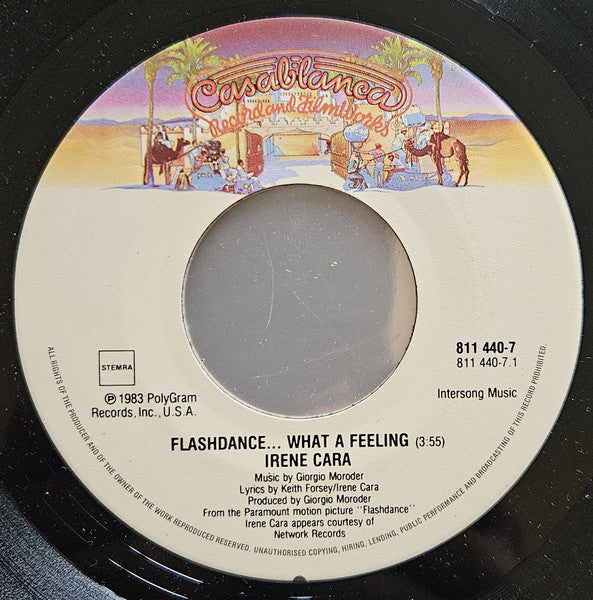 Irene Cara : Flashdance... What A Feeling (7", Single, Mis)