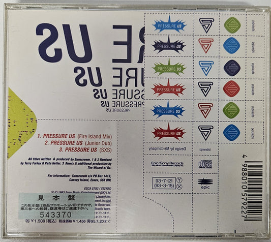 Sunscreem : Pressure US (CD, Maxi, Smplr)