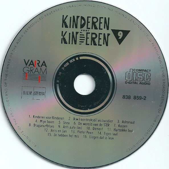 Kinderen voor Kinderen : Kinderen Voor Kinderen 9 (CD, Album, RE)
