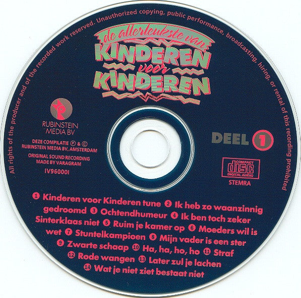 Kinderen voor Kinderen : De Allerleukste Van Kinderen Voor Kinderen Deel 1 (CD, Comp)