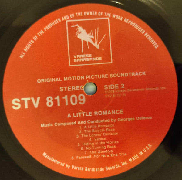 Georges Delerue : A Little Romance (Original Motion Picture Soundtrack) (LP, Album)
