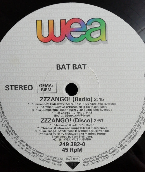 Bat Bat : Zzzango! (12", Single)