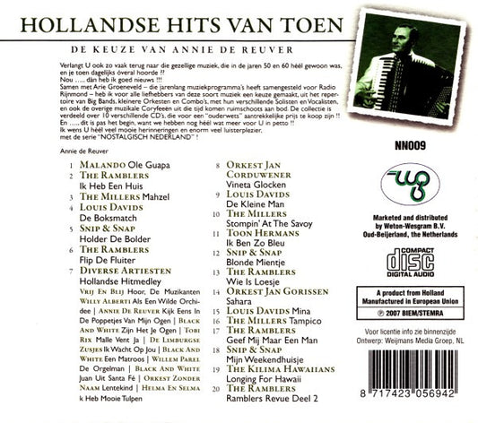 Various : Hollandse Hits Van Toen Deel 2 - De Keuze Van Annie de Reuver (CD, Comp)
