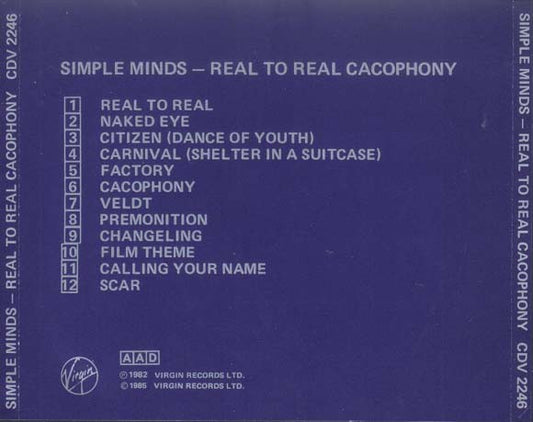 Simple Minds : Real To Real Cacophony (CD, Album, RE)