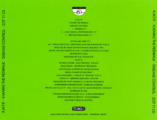 X-Marks The Pedwalk : Disease Control (CD, Maxi)
